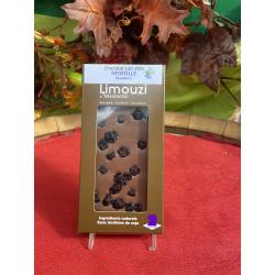 Tablette Chocolat Lait 35% Myrtille Limouzi 100 g